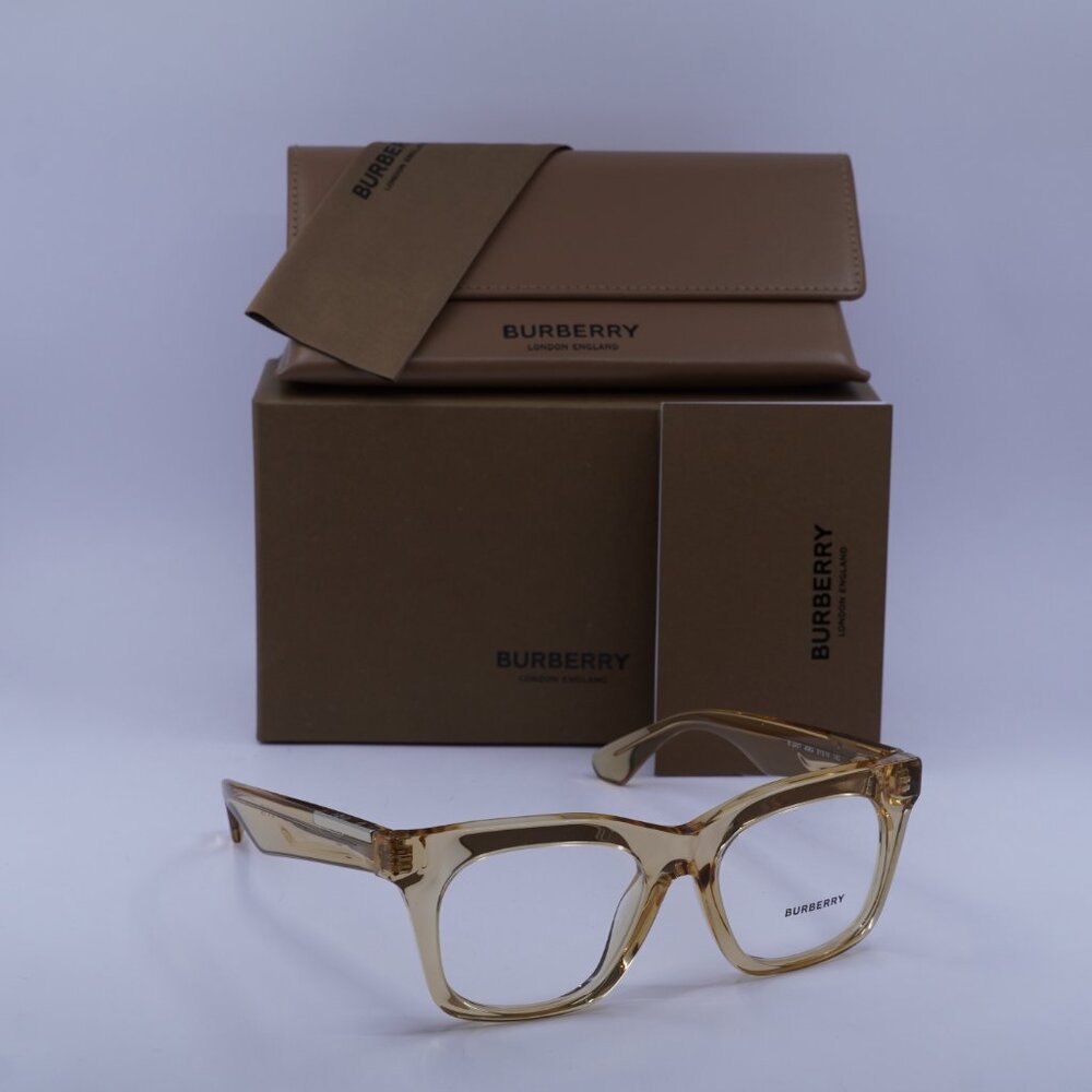 Burberry BE2407 4063 Square Eyeglasses 51mm - Transparent Brown
